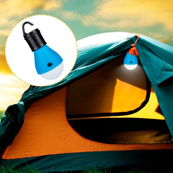 Mini Portable Lantern Tent Light LED Bulb Emergency Lamp Waterproof Hanging Hook Flashlight For Camping 4 Colors Use 3*AAA 4