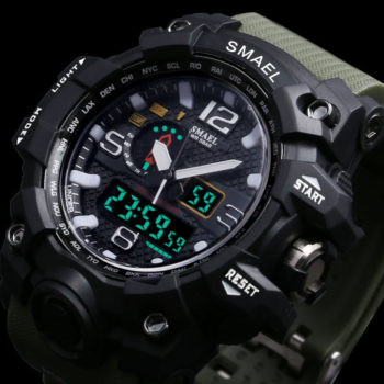 Men Military Watch 50m Waterproof Wristwatch LED Quartz Clock Sport Watch Male relogios masculino 1545 Sport S Shock Watch Men 1